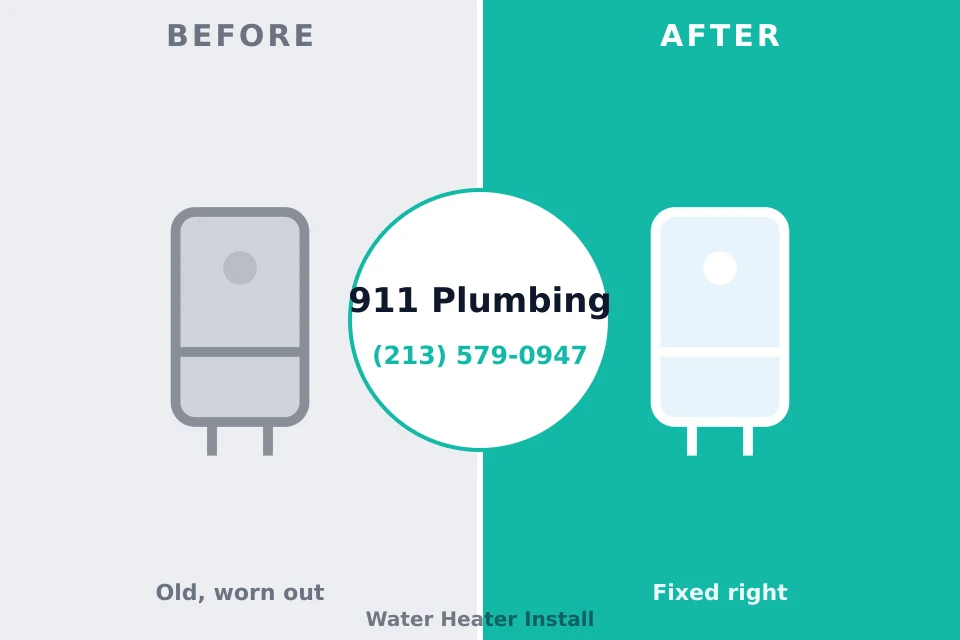 Before and after: plumbing repair Fairbury, NE